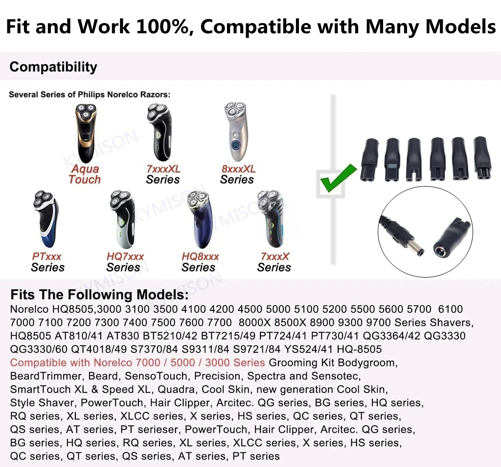 8PCS Replacement Power Cord 5V - Men'S Grooming Trimmer ulasan dan harga