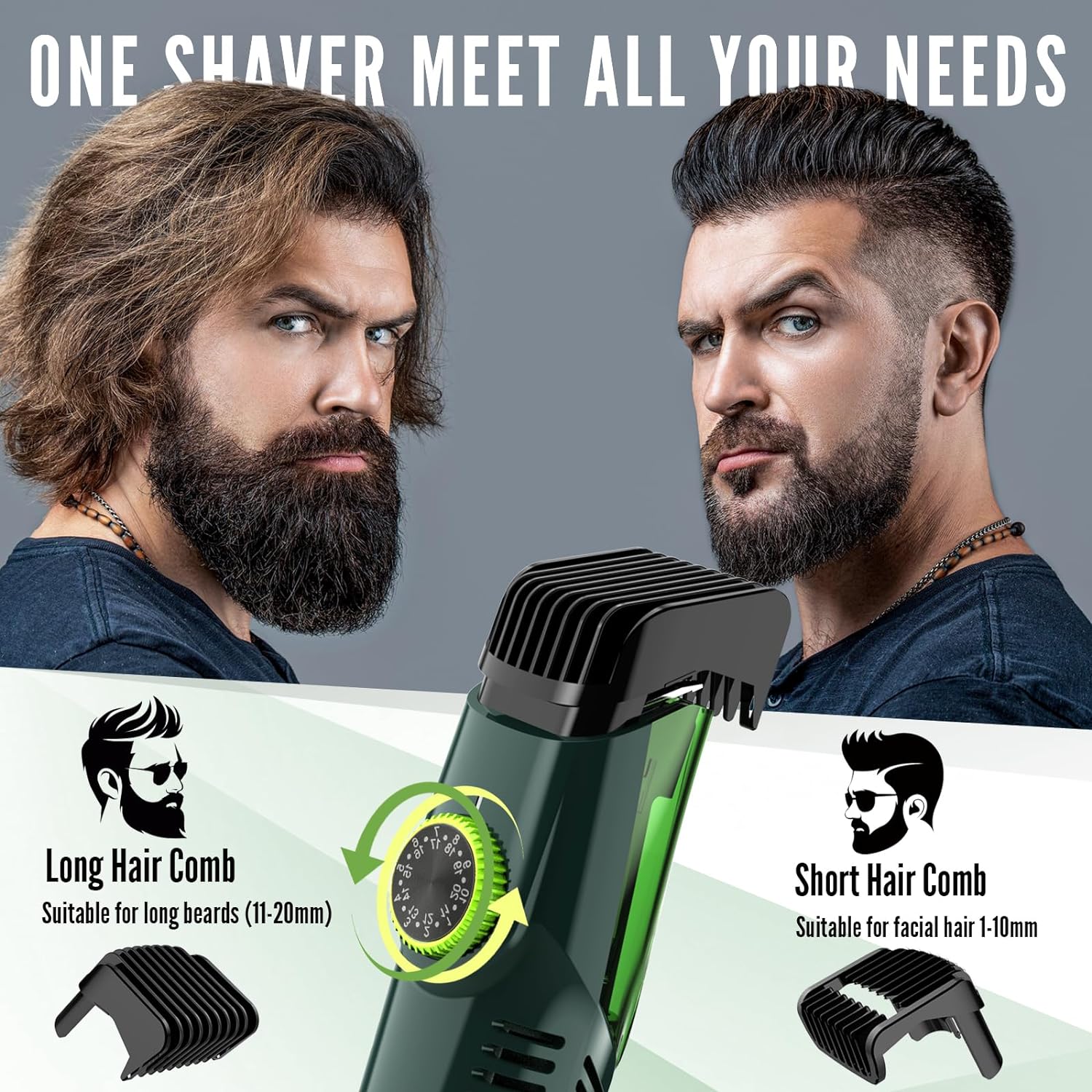 Cordless Men Beard Trimmer Rec - Men'S Grooming Vacuum ulasan dan harga
