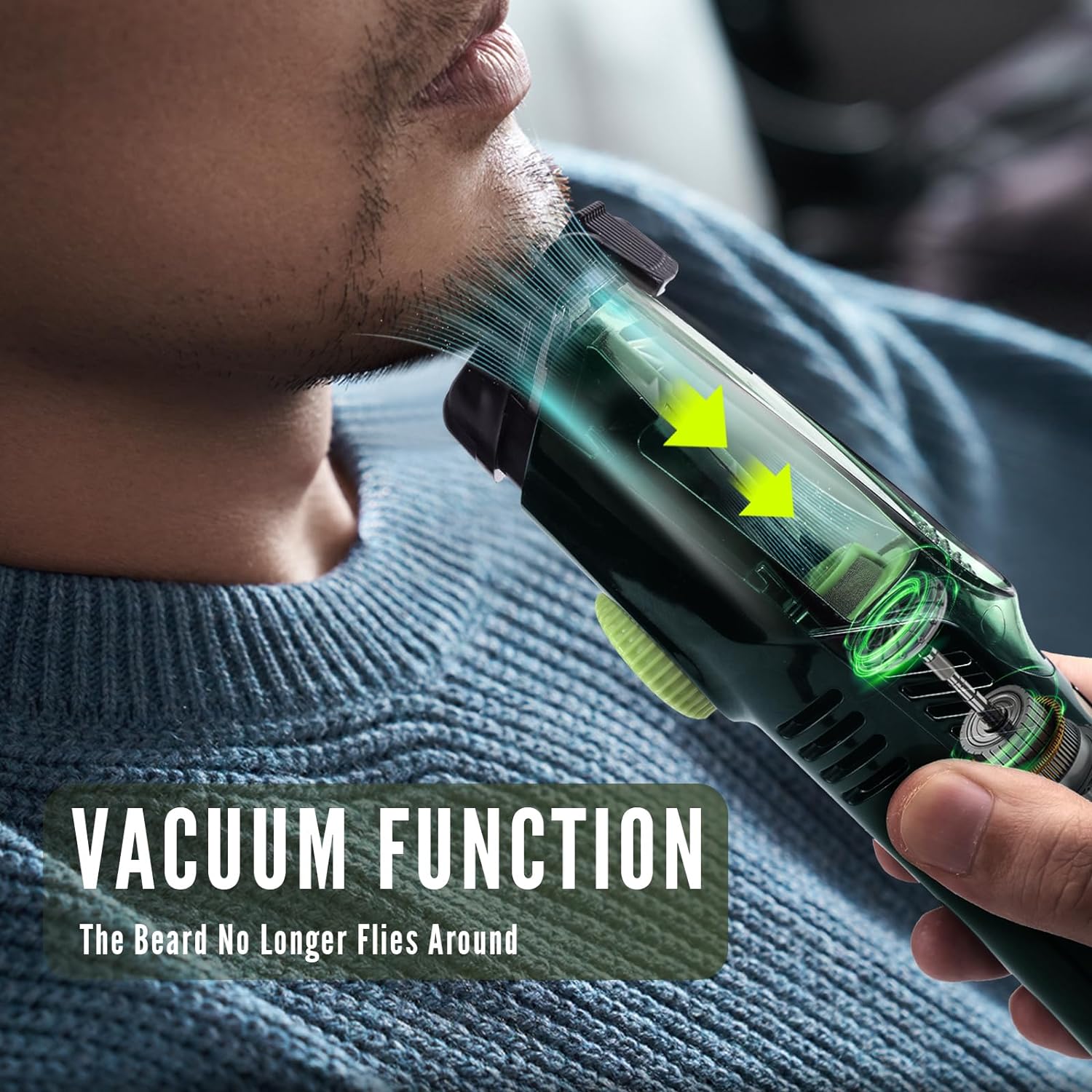 Cordless Men Beard Trimmer Rec - Men'S Grooming Vacuum ulasan dan harga