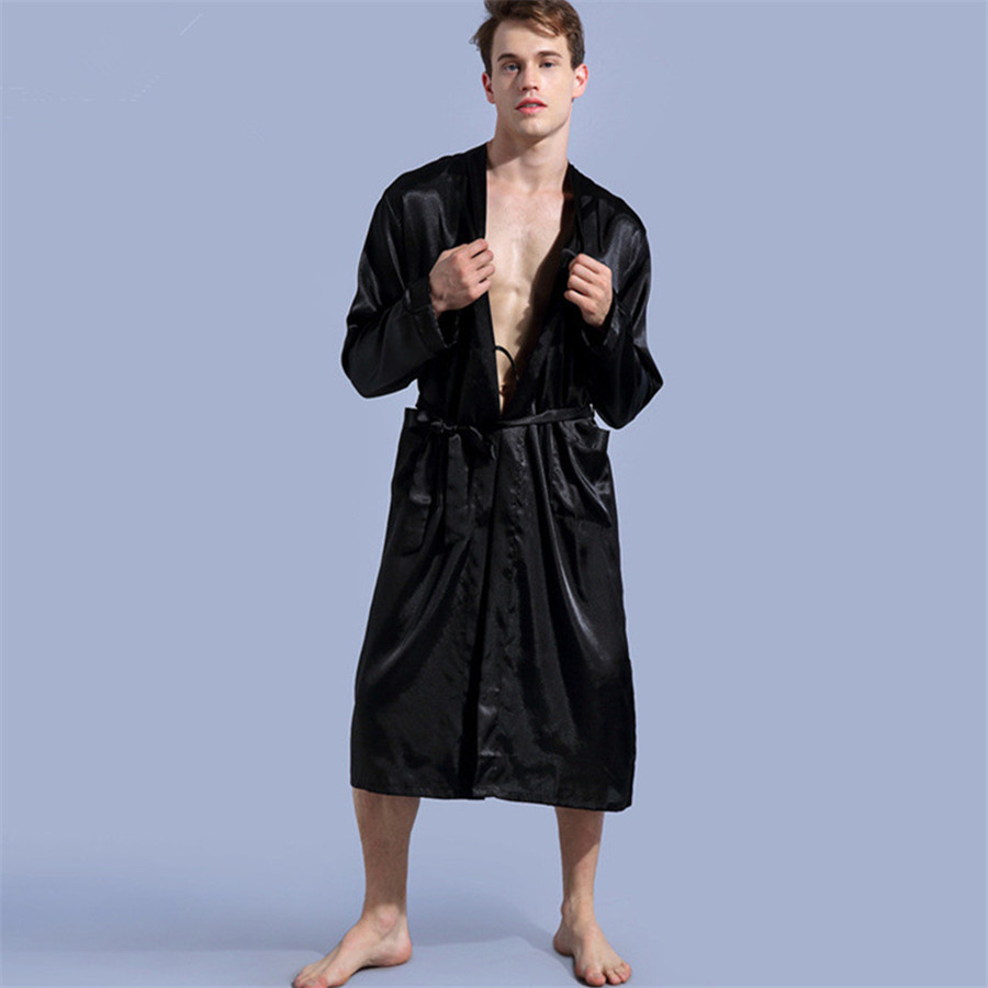 Groom Robe Emulation Silk Soft - Men Grooming Home ulasan dan harga