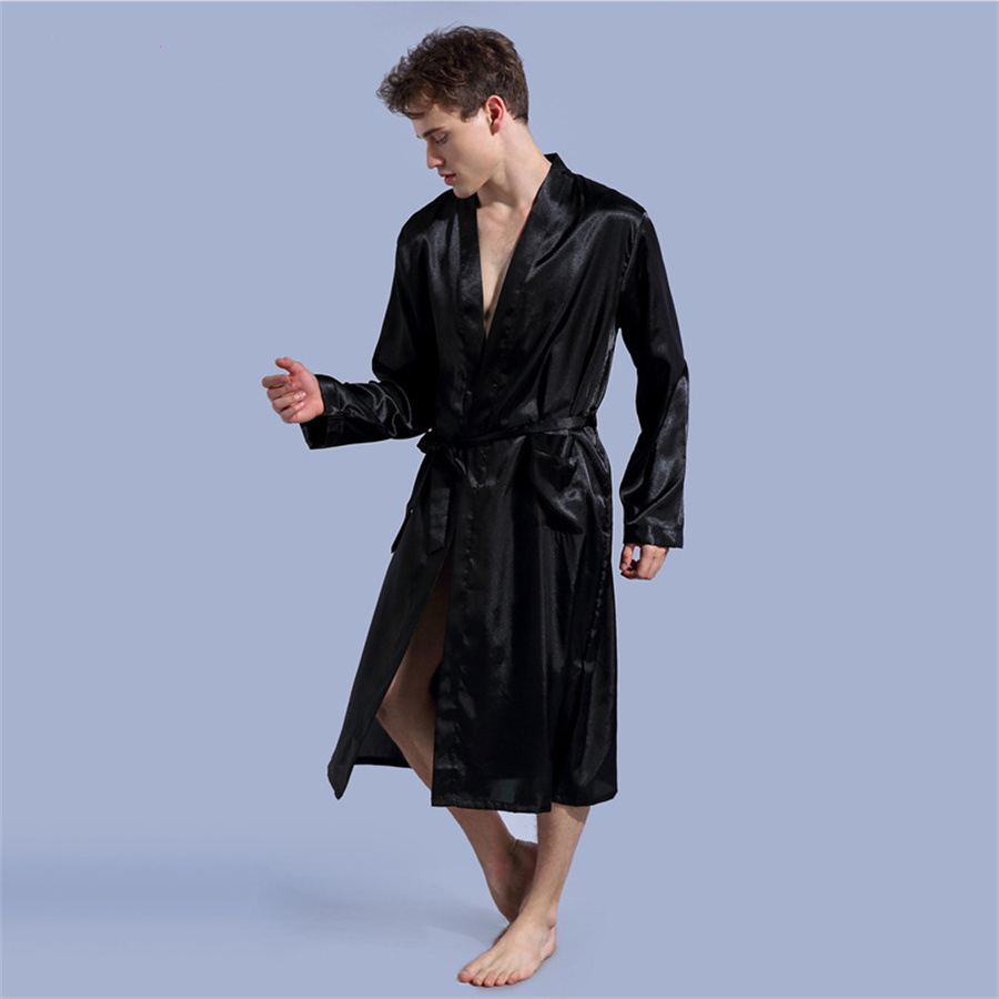Groom Robe Emulation Silk Soft - Men Grooming Home ulasan dan harga